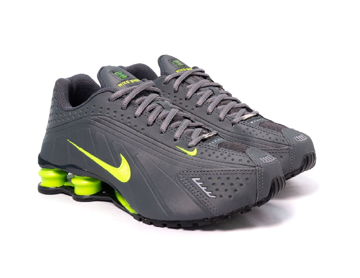 Tenis Nike Shox R4 Cinza Verde Limao N 43 Novo Oferta !