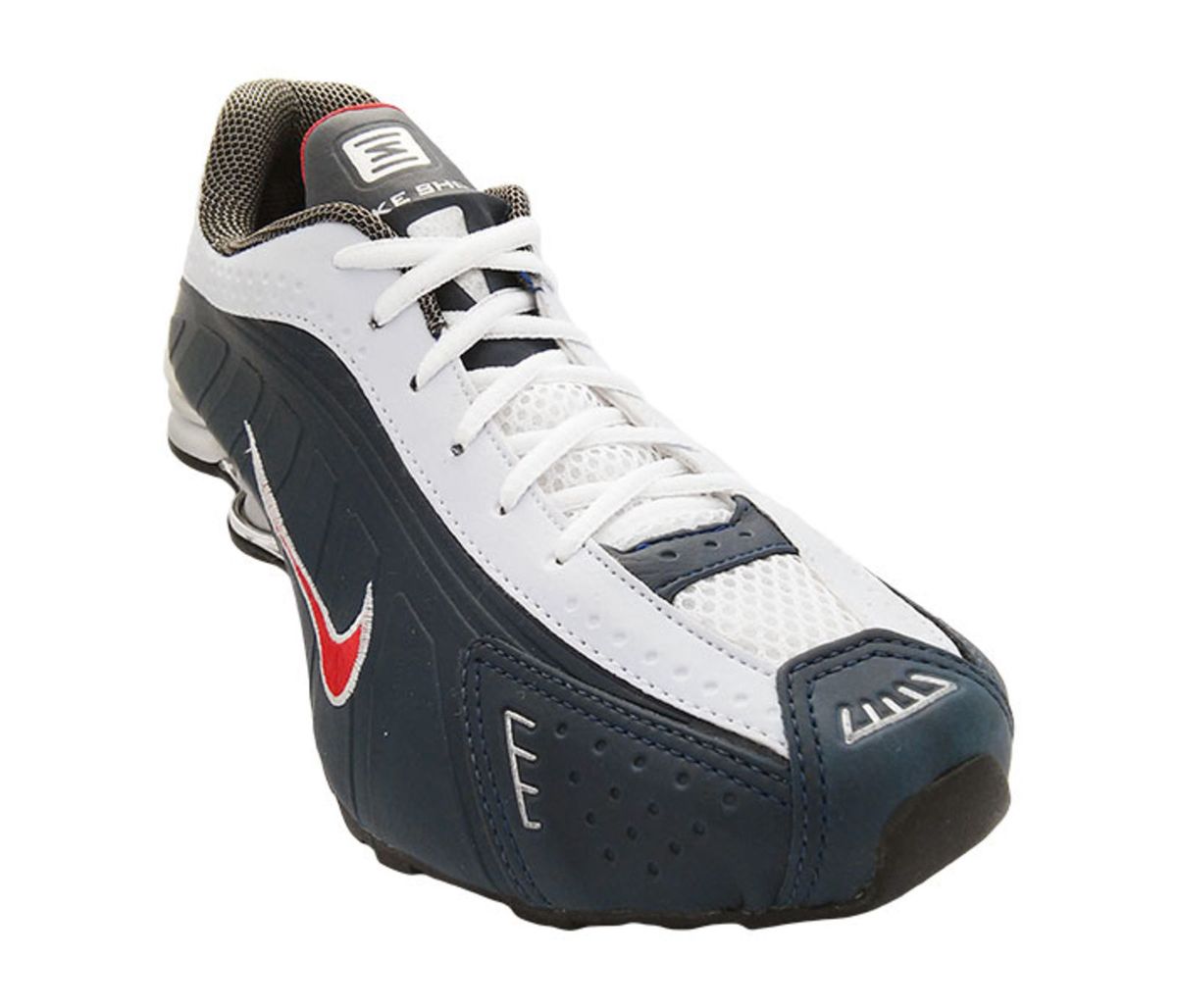 nike shox r4 grey orange