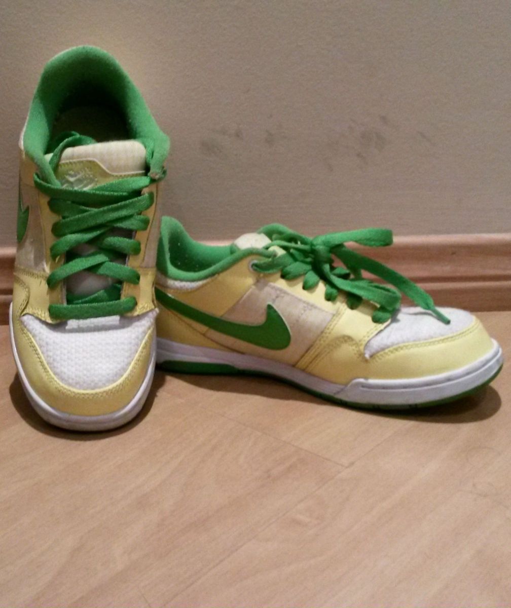 tenis nike verde e amarelo