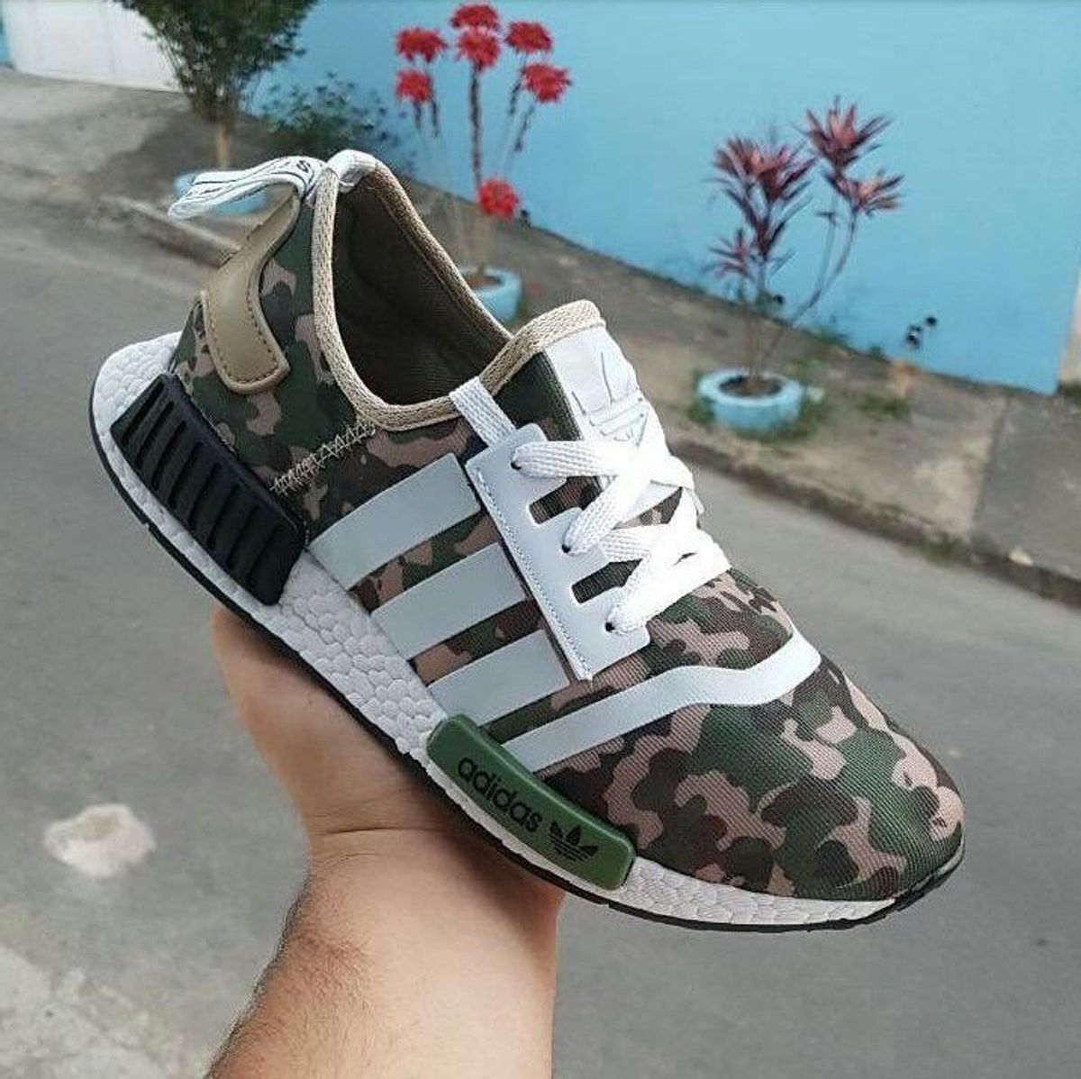 nmd branco camuflado