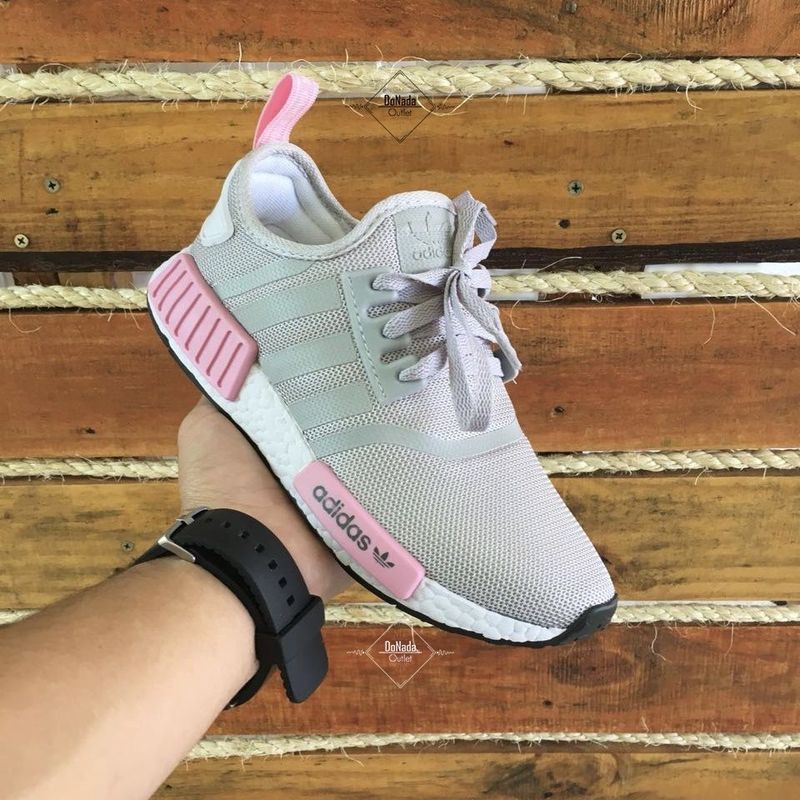 tênis adidas nmd feminino - cinza e rosa