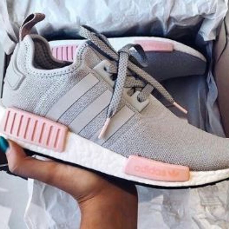 Nmd adidas cinza e 2024 rosa