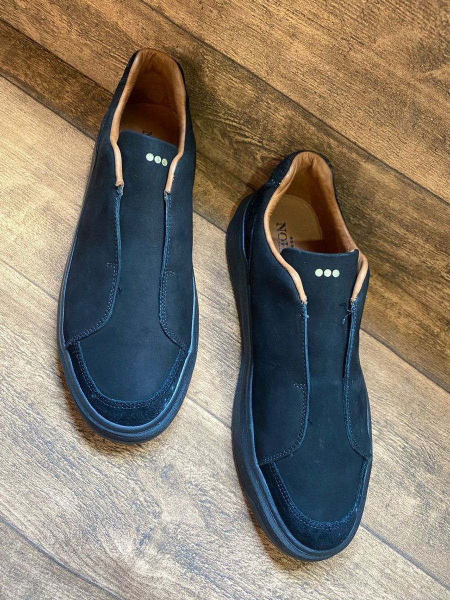 Tenis Noha Gallardo Nero Slip On - em Couro e Solado Microexpandido ...