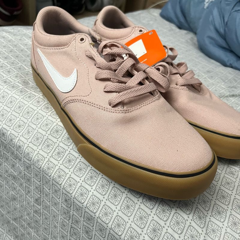 Tênis Novo Nike Sb Chron Canvas Rosa+Branco Nike Nunca Usado