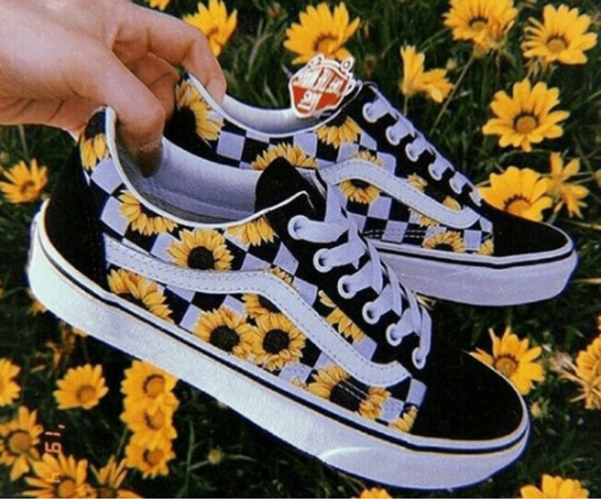 tenis vans old skool girassol