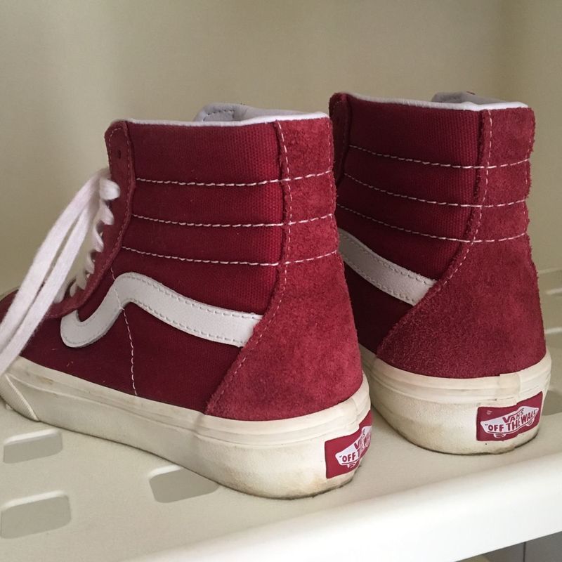 Tenis Vans original Old Skool vermelho E Bordo Vinho - Escorrega o Preço