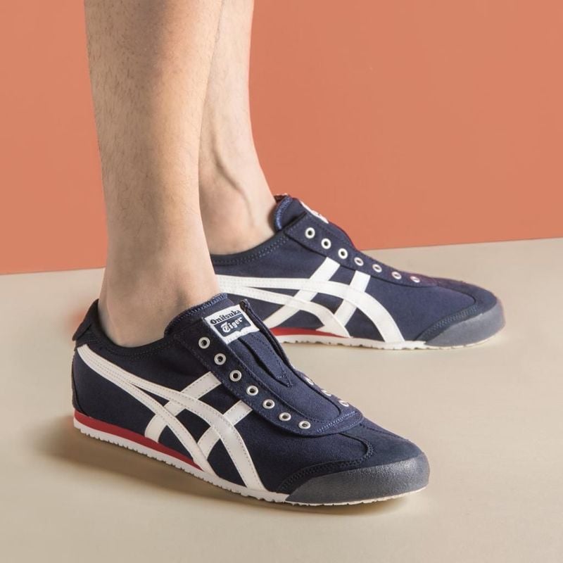 Tênis Onitsuka Tiger Slip On Navy Raro Japão Tam Us11-Br42