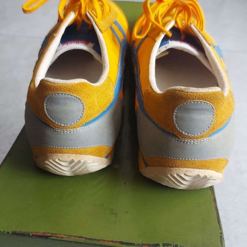 Tênis Onitsuks Tiger, Japonês, Amarelo e Azul, com Detalhe