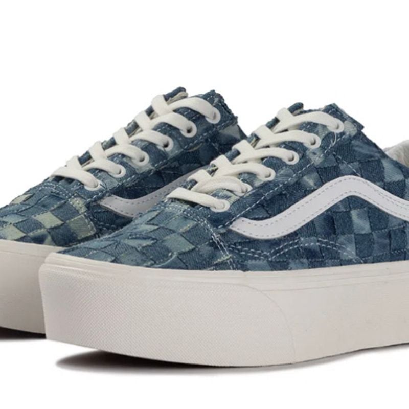 Tenis vans jeans hot sale feminino