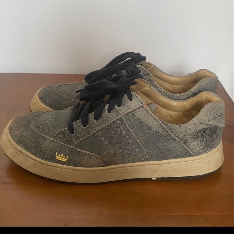 T nis Osklen Soho Cinza Couro Gasto Original T nis Masculino Osklen Usado 89181781 enjoei