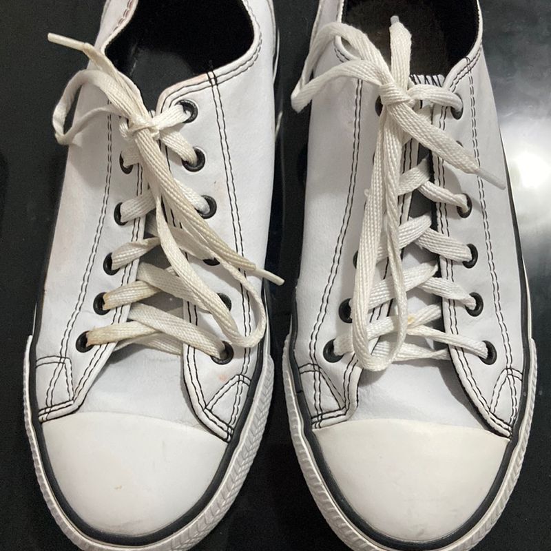 Tenis oxto branco de hot sale couro