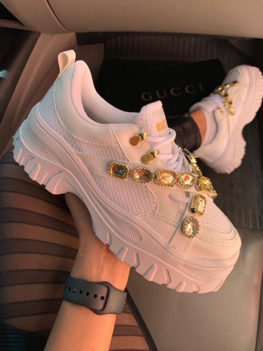 tenis plataforma gucci preto