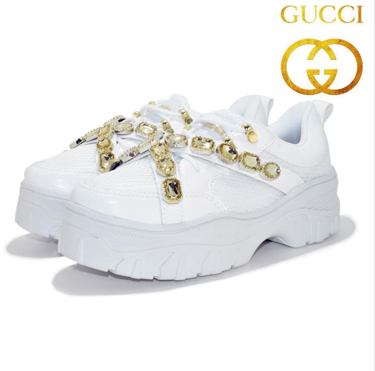 tênis gucci com pedras