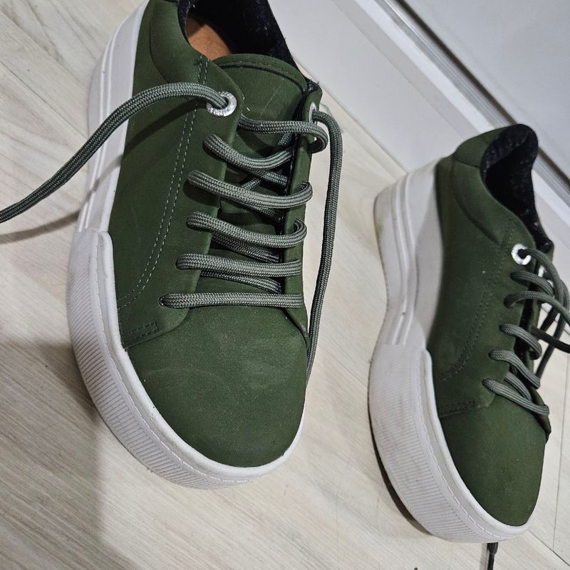 Tenis Plataforma Verde Militar Vizzano Usado 105840918 enjoei