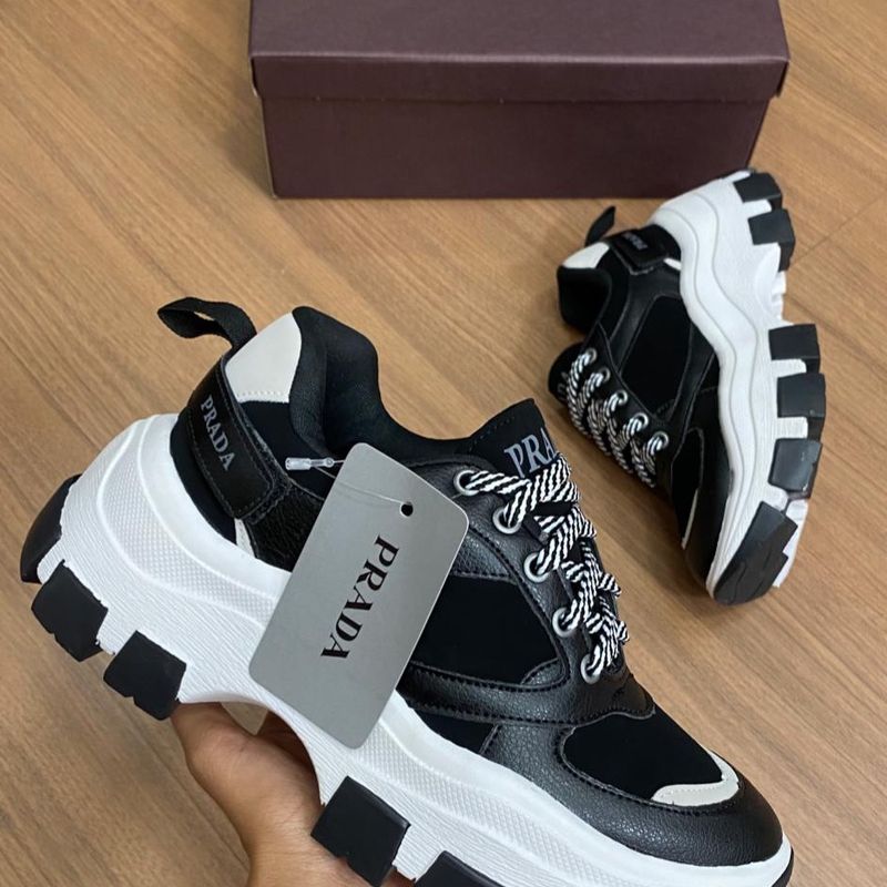Tênis Prada Feminino Tratorada Preto Tênis Feminino Prada Nunca