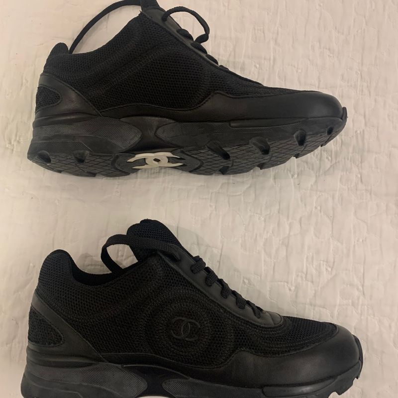 Tenis chanel preto store feminino