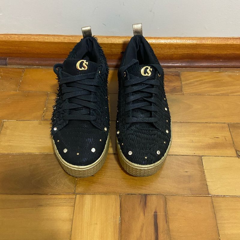 Slip On Tenis Preto Feminino Carmen Steffens Tênis Preto Tenis Da