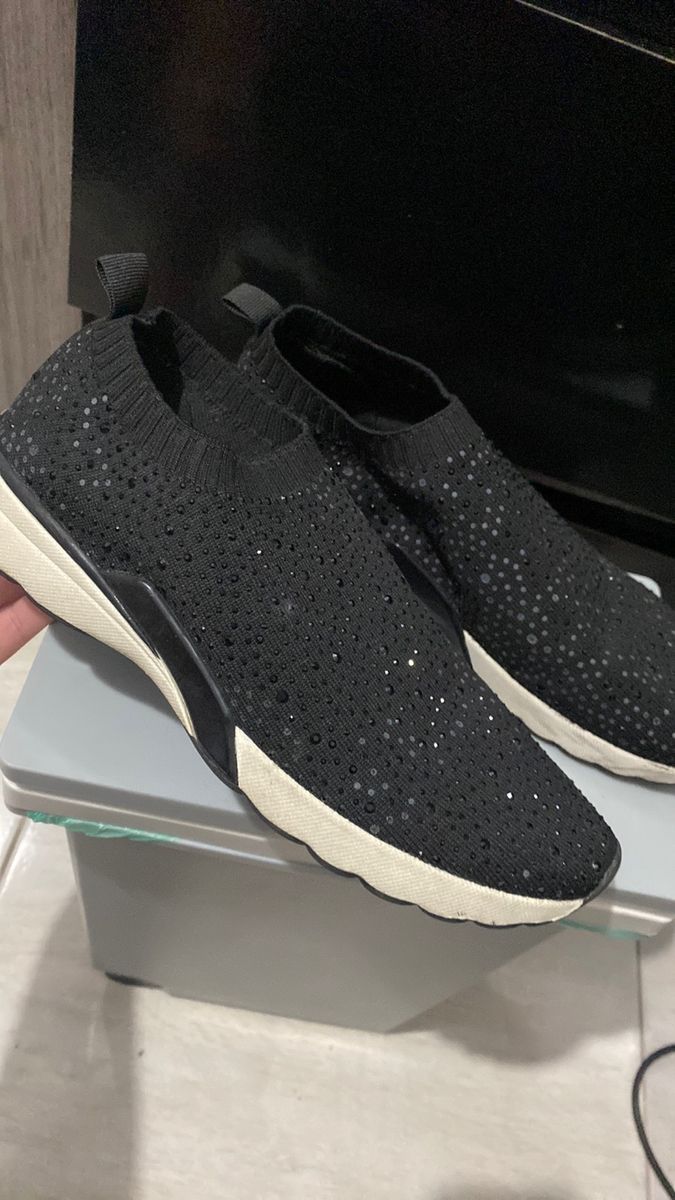 T nis Preto de Pedras Zara T nis Feminino Zara Usado 89693925