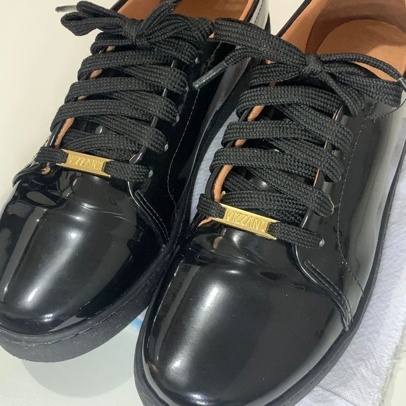 Tênis Vizzano Feminino Tenis Preto De Verniz Feminino Tenis