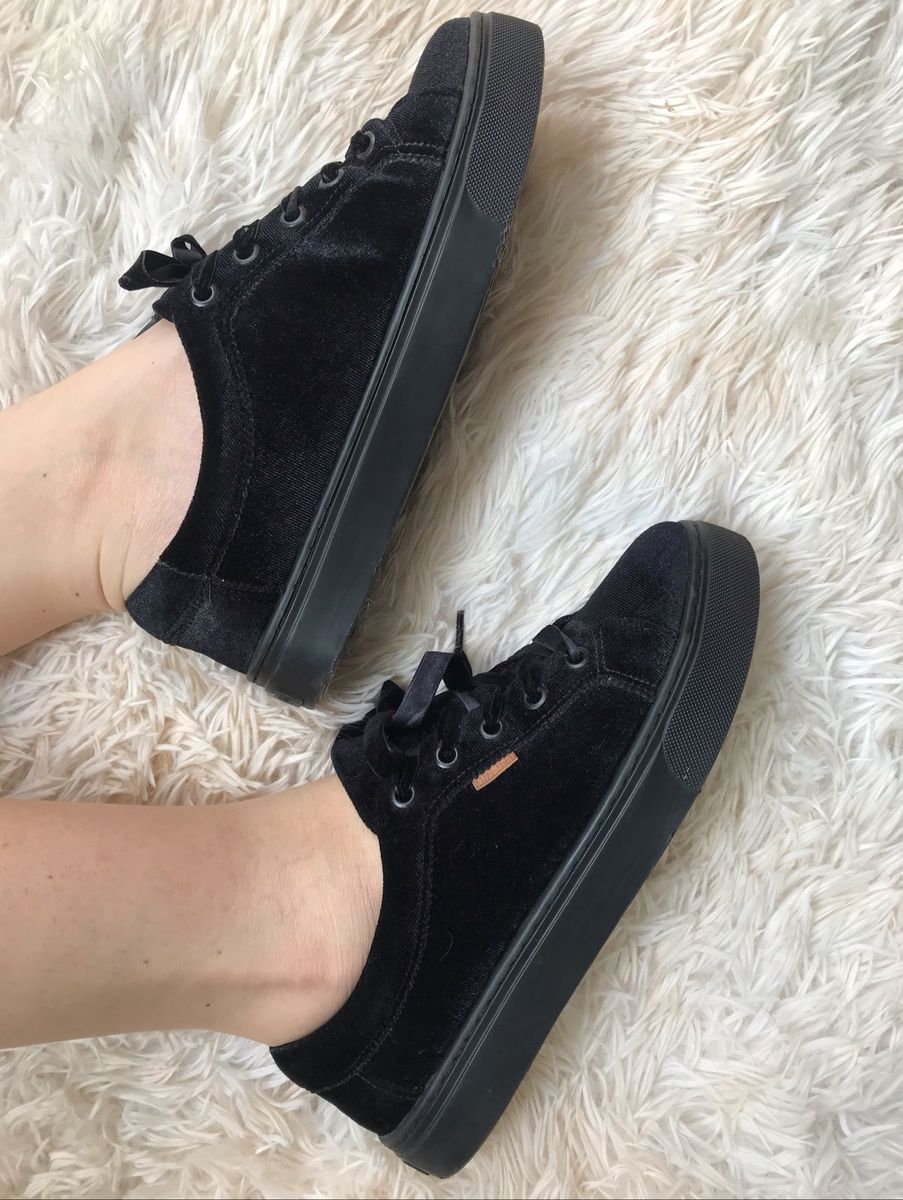 tenis anacapri veludo preto