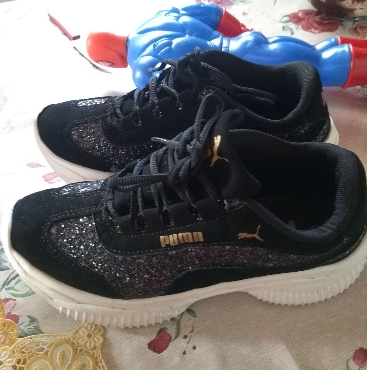 tenis puma brilhante preto