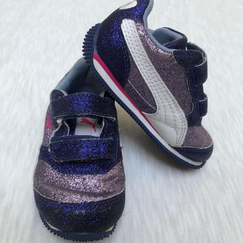 Tenis puma infantil com hot sale glitter