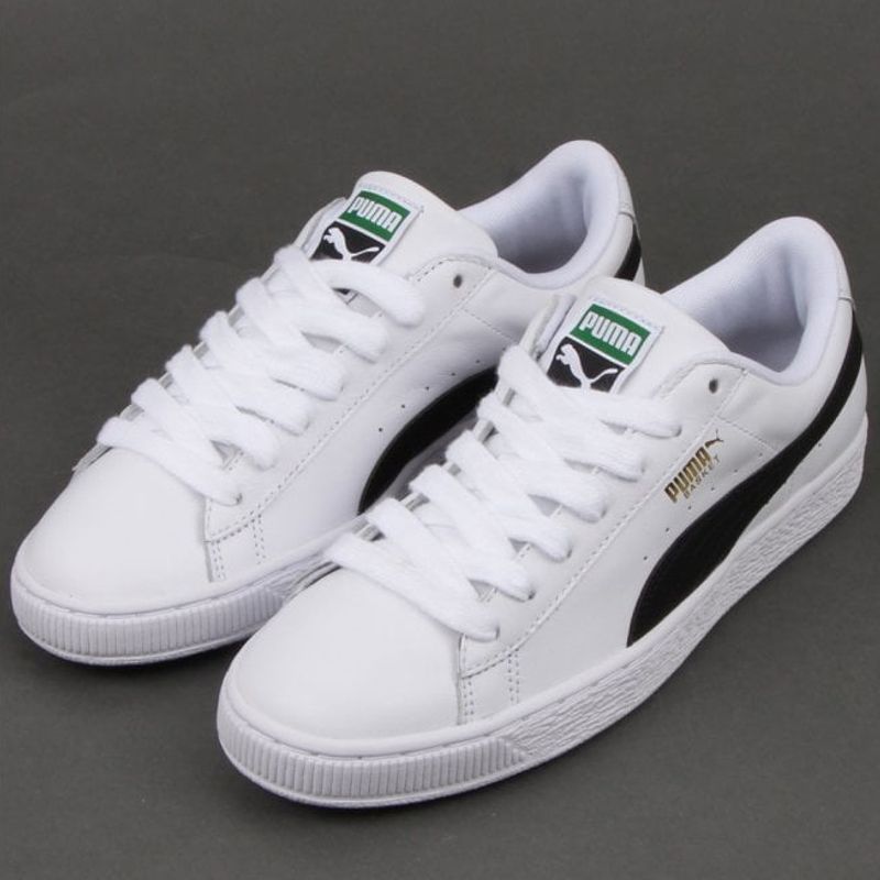 Tênis couro puma basket classic hot sale lfs branco