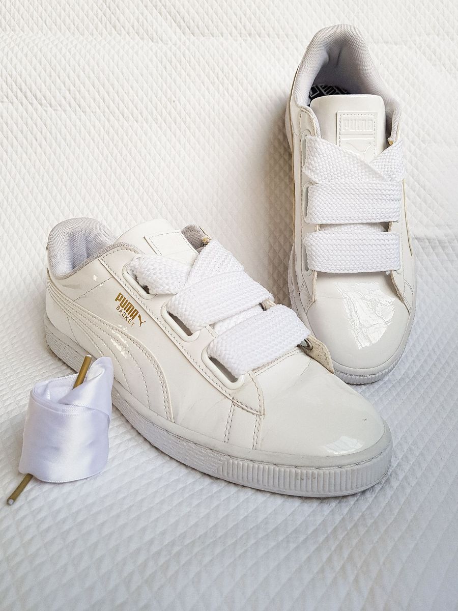 tênis puma basket heart de wns branco