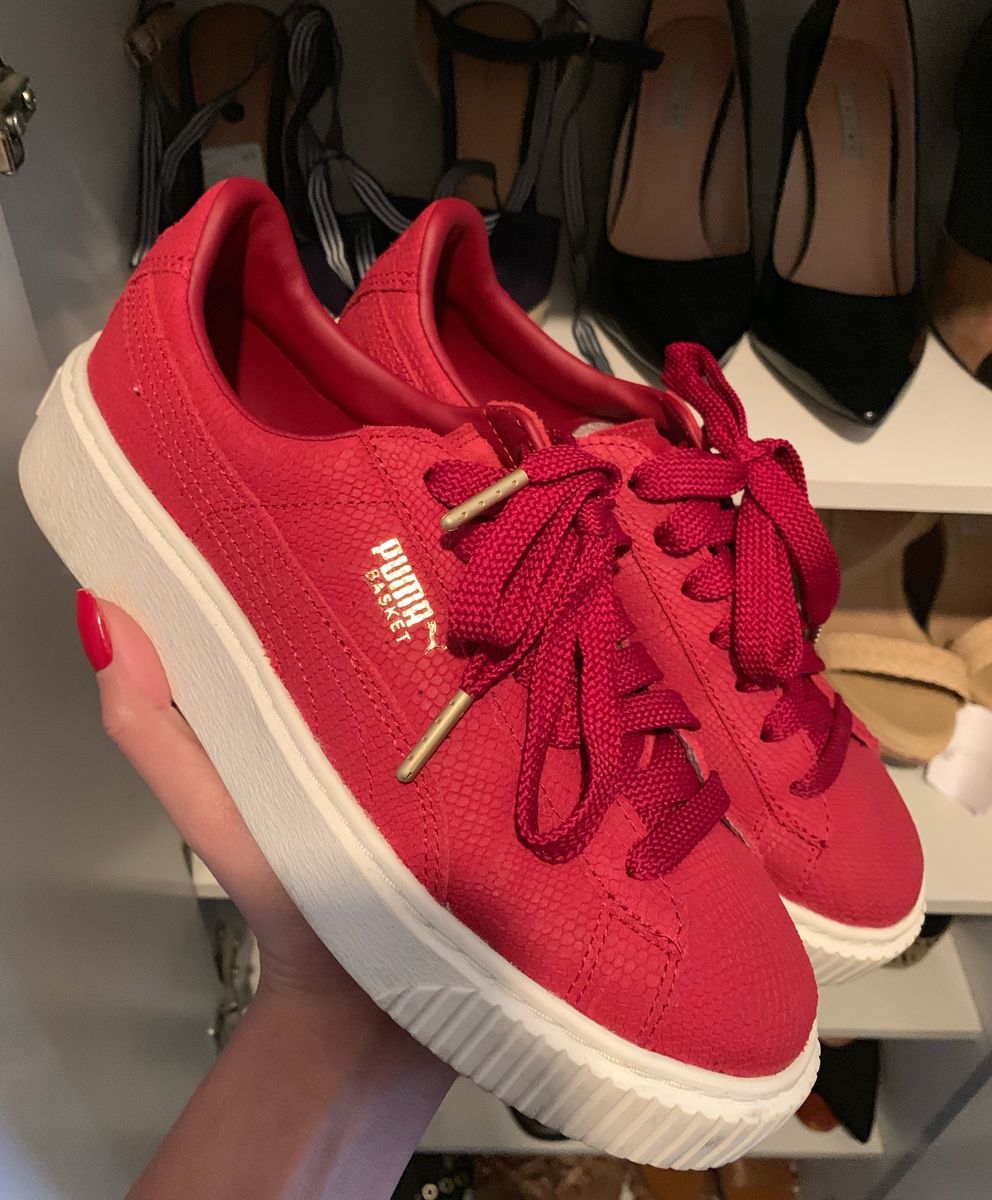 tenis puma basket heart vermelho