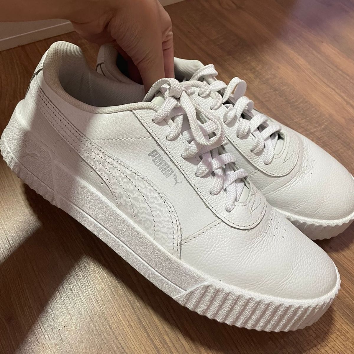 Tênis Puma Branco e Prata Carina Lux Bdp Unisex Puma Nunca Usado