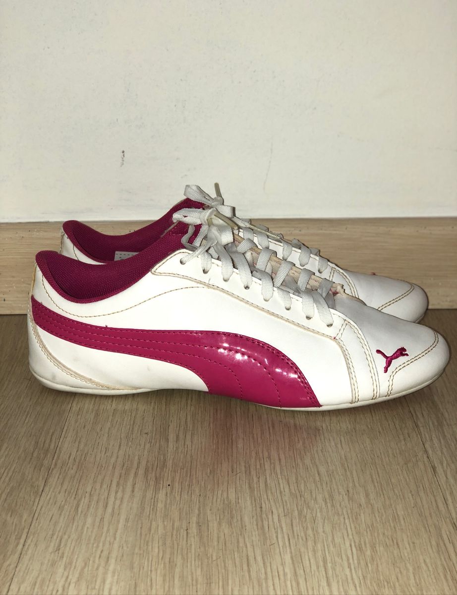 puma branco e rosa