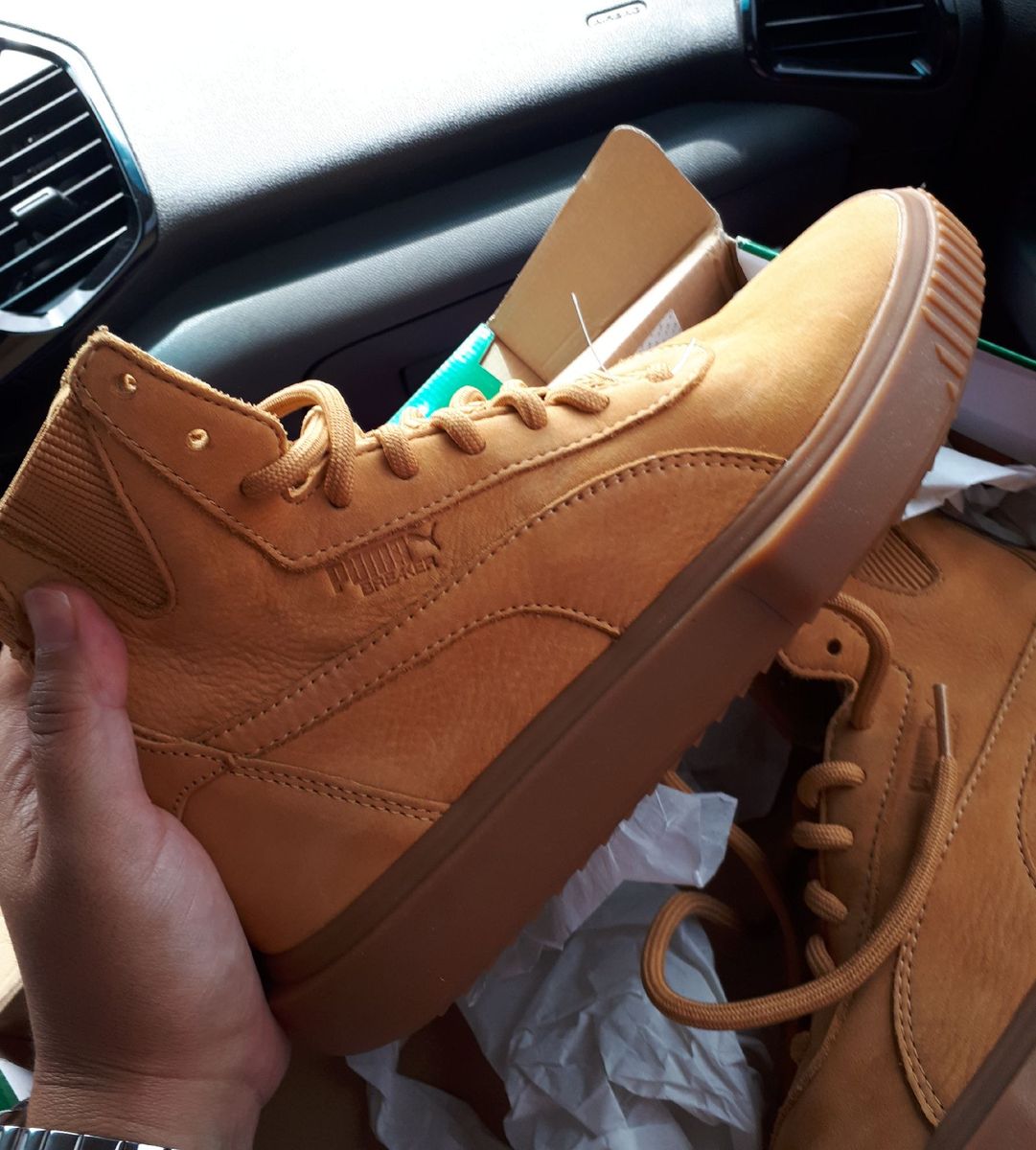 tênis cano alto puma breaker hi gum