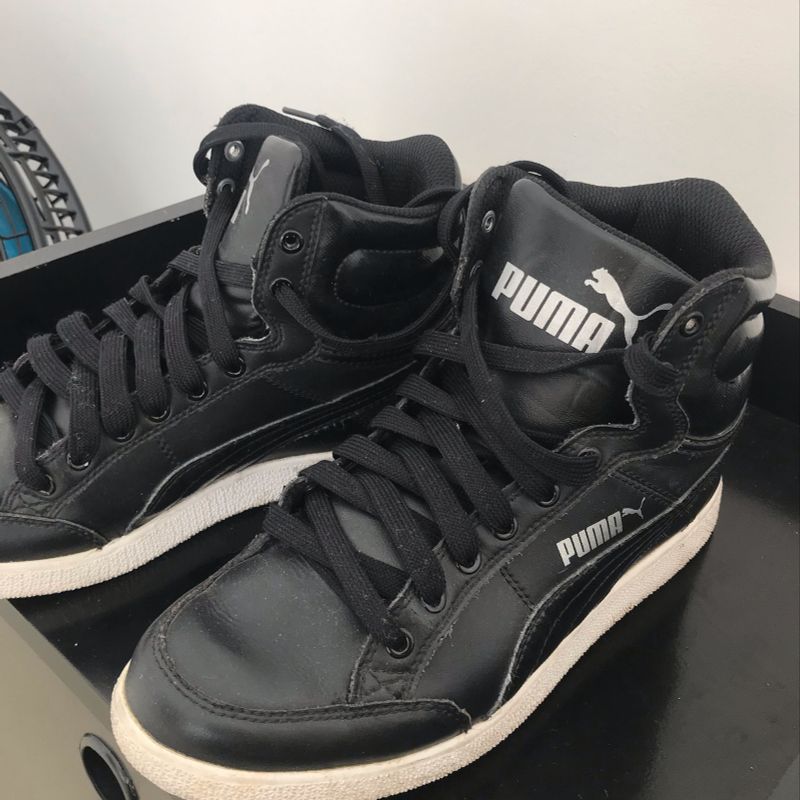 Puma preto best sale cano alto