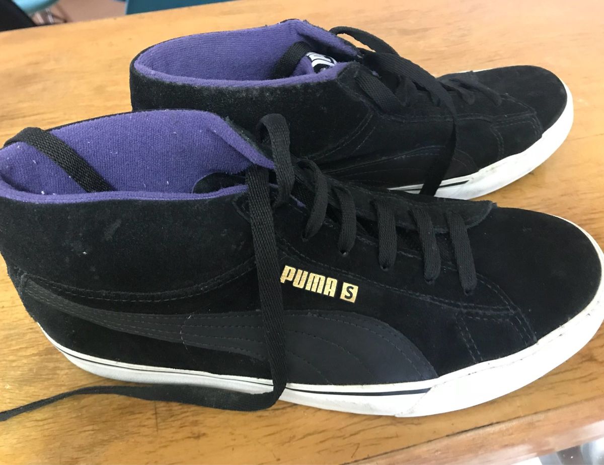 tenis puma cano alto masculino preto