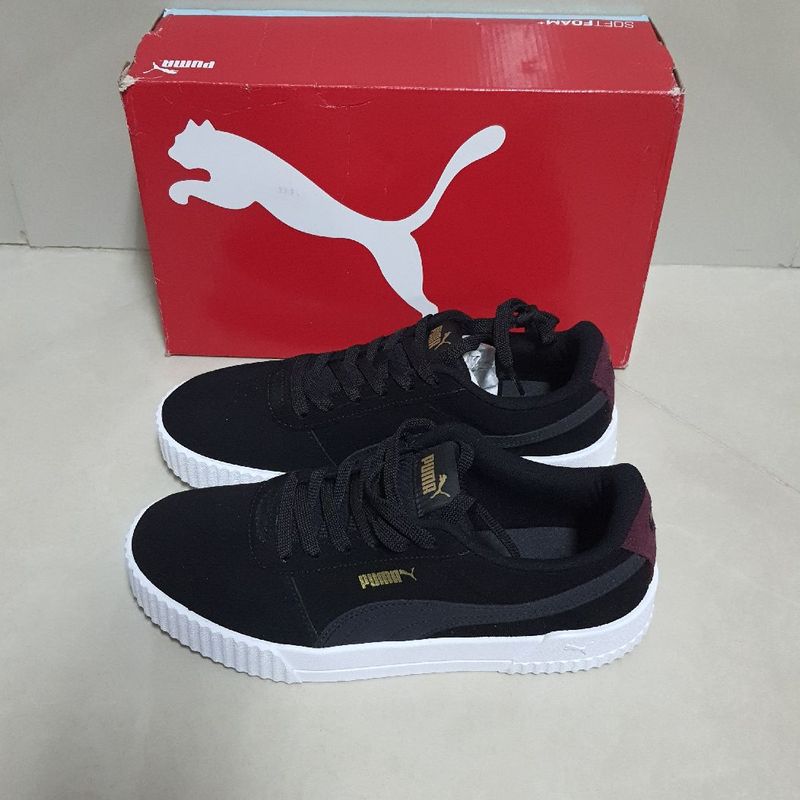 Puma Carina Puma Tenis 39 Puma Carina White Faux Leather And