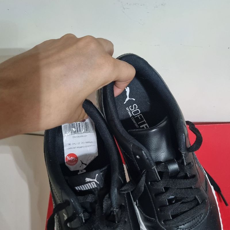 Tenis puma best sale couro preto