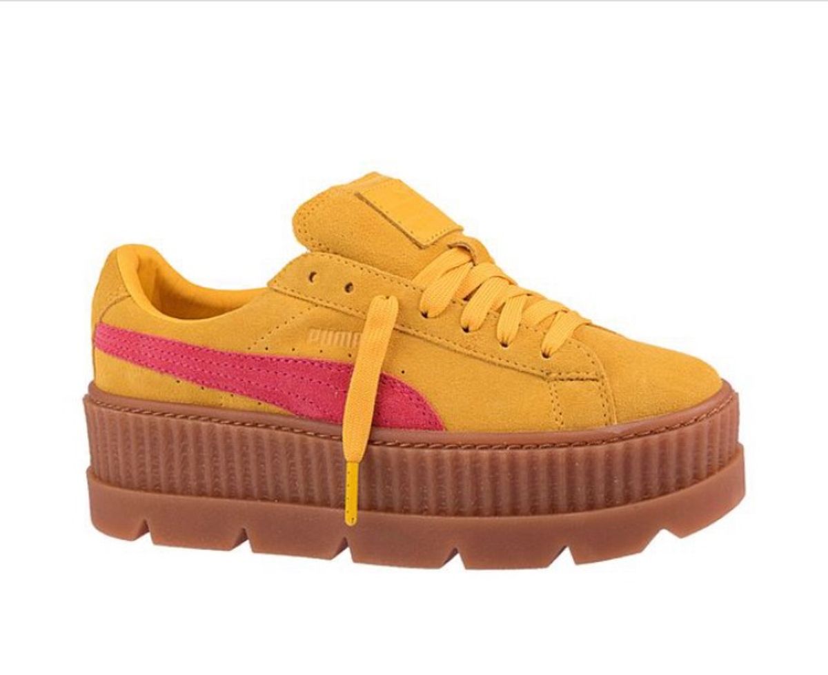 tenis puma rosa com fita de cetim