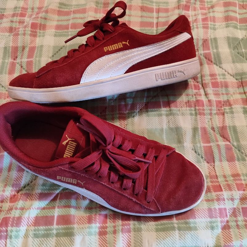 Tenis puma deals feminino vermelho veludo