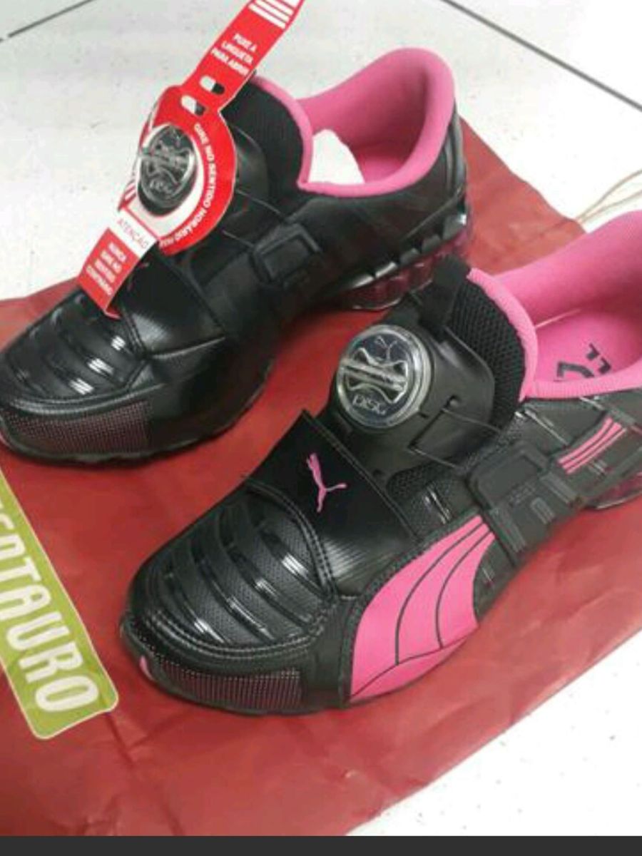 puma disc preto com rosa