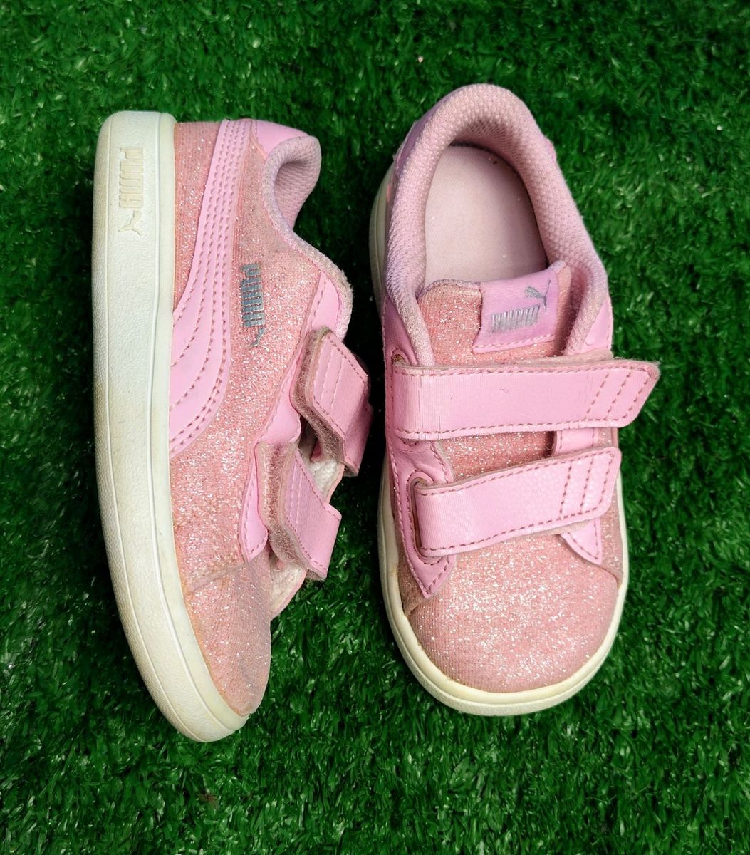Tênis Puma Glitter Rosa Infantil | Calçado Infantil para Meninas Puma ...