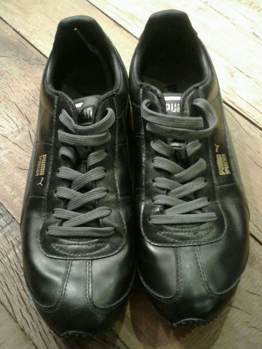 puma couro preto