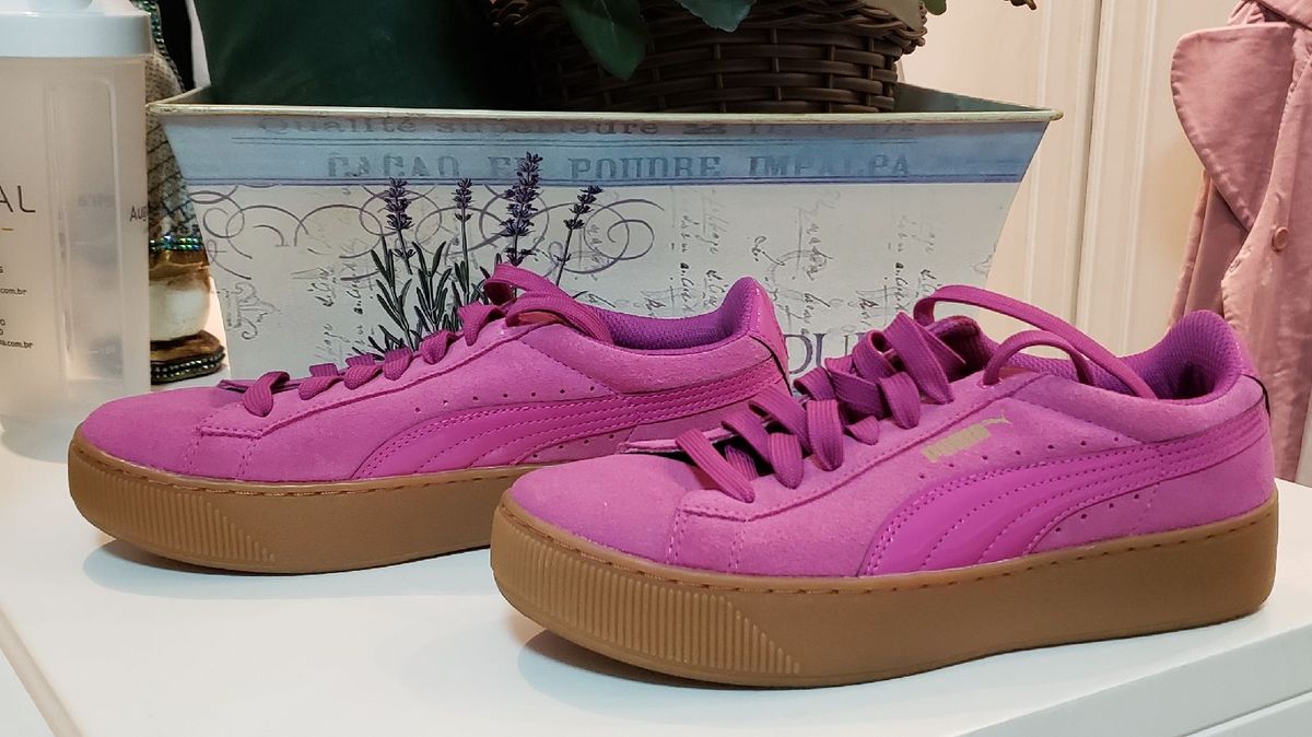 tenis puma soft foam rosa