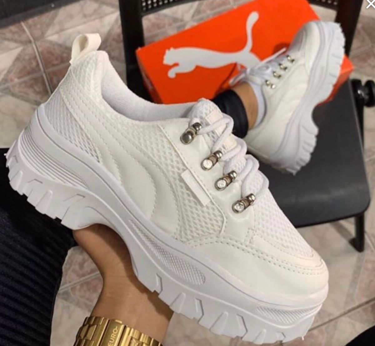 tenis puma branco plataforma