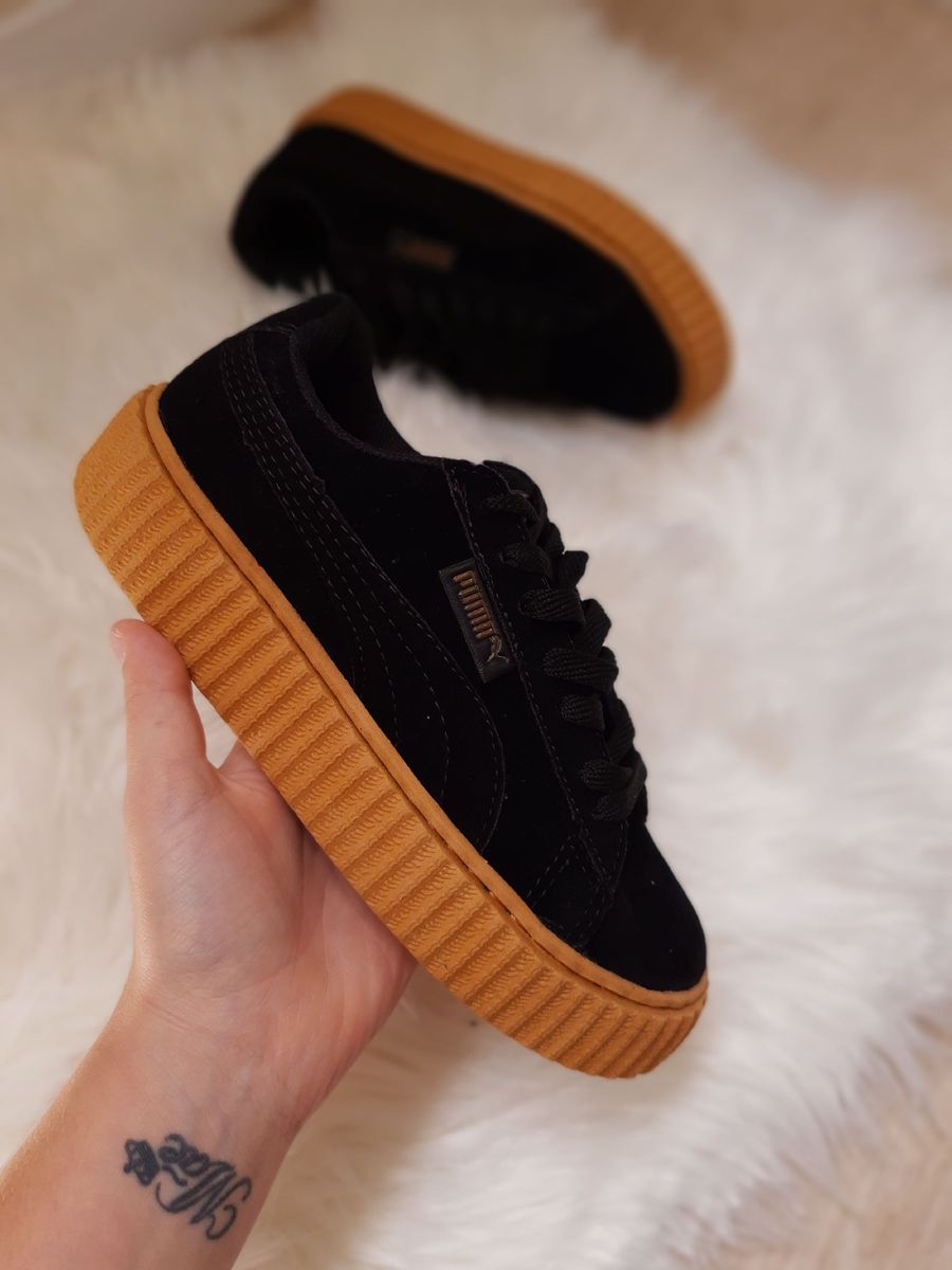 puma preto sola caramelo