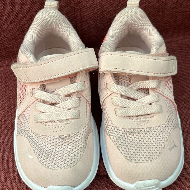Tenis Puma Rosa Infantil Velcro Puma Usado 107831706 enjoei