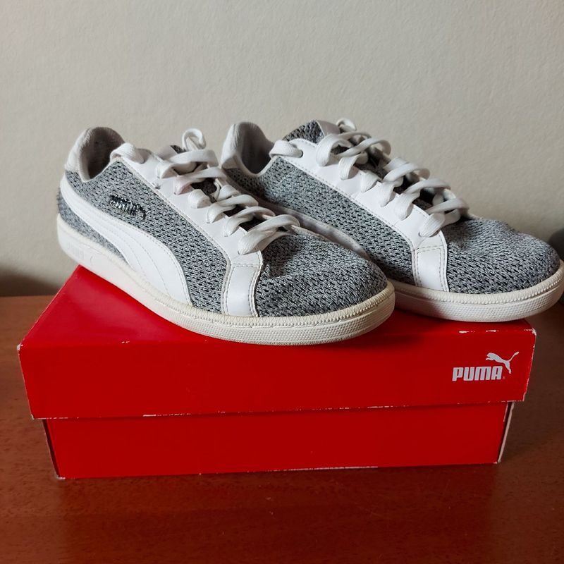 Tenis Puma Smash Knit White Tenis Feminino Puma Usado 53675590 enjoei