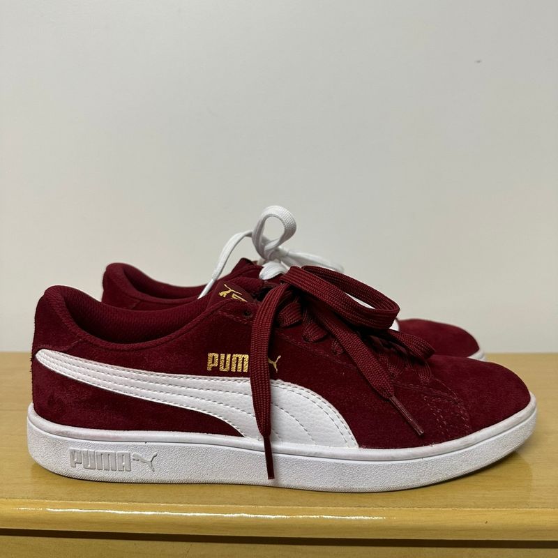 Tênis Puma Smash V3 Bordô Puma Usado 109192164 enjoei