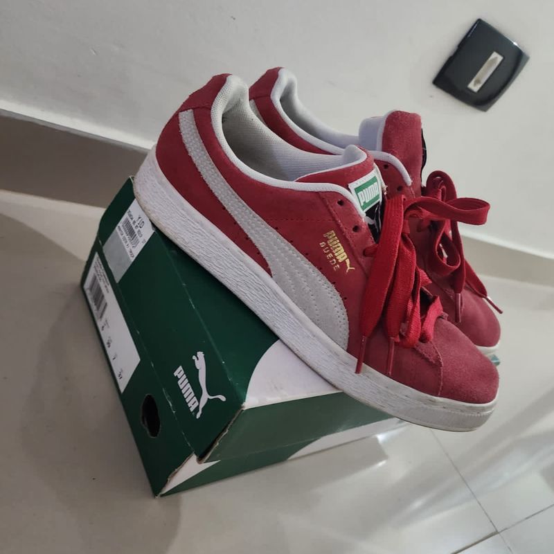 Tenis puma outlet suede vermelho