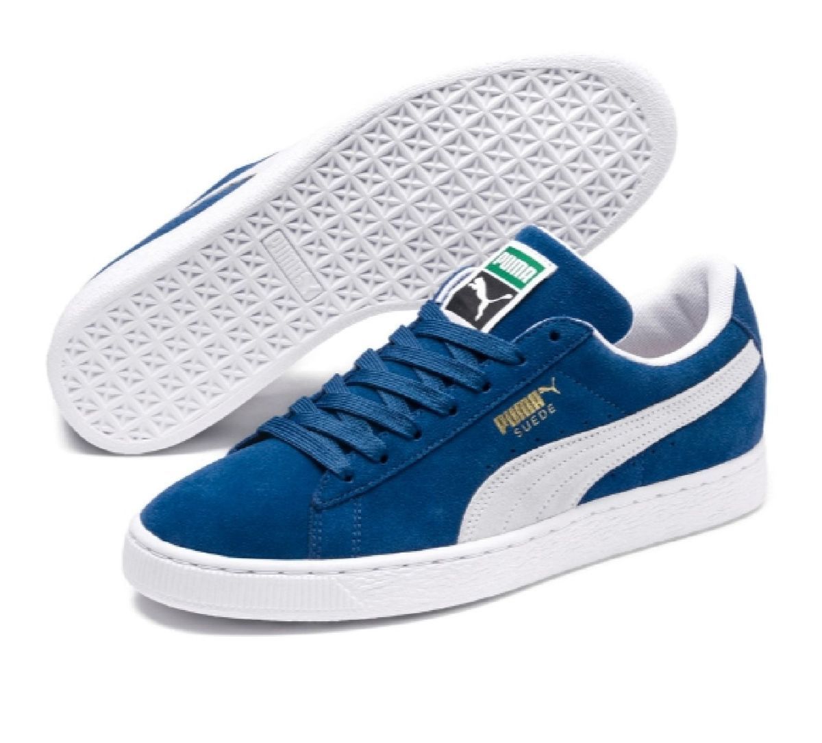 tenis puma azul e branco