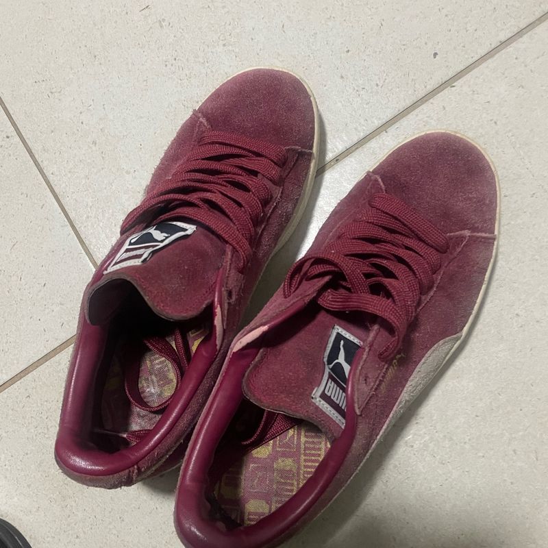 Tênis Puma Suede Bordô Puma Usado 105701405 enjoei